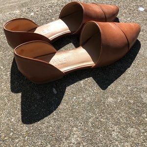 Genuine leather flats